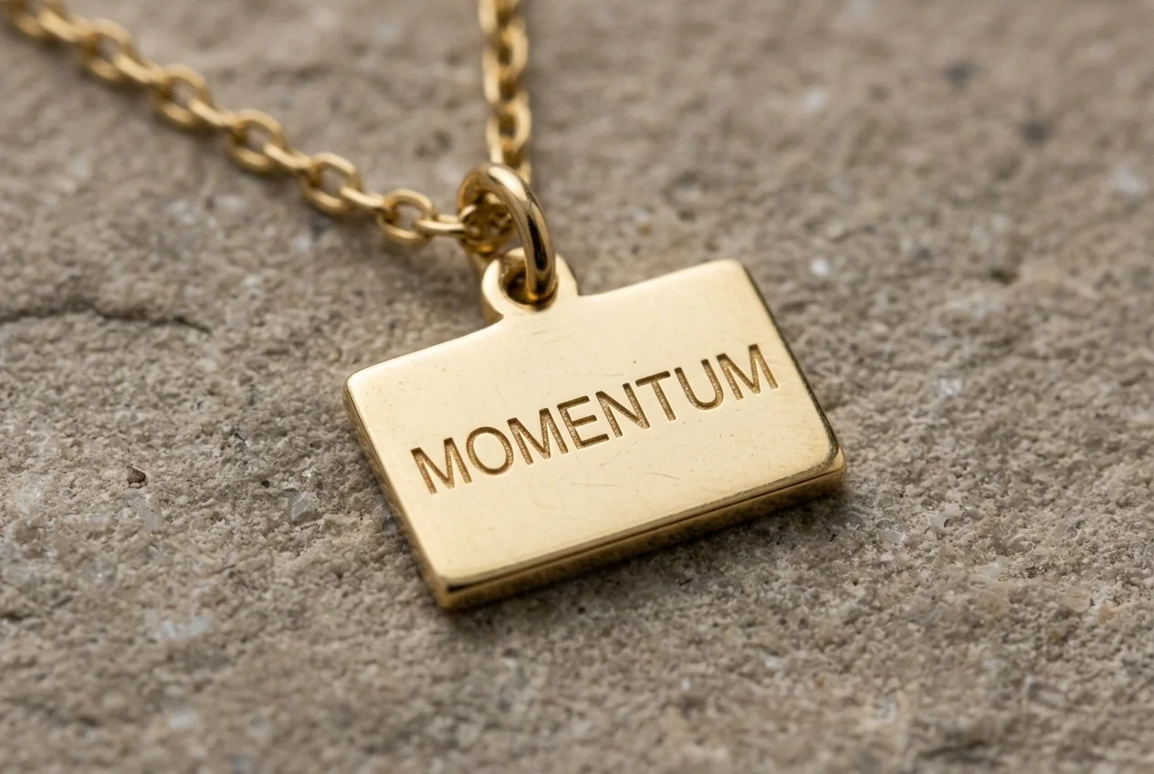 Macro of a necklace pendant
