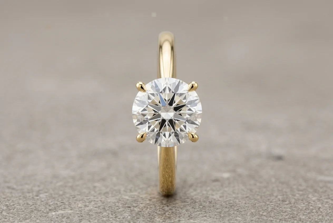 Macro of the ring setting and stone